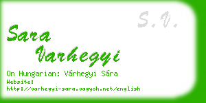 sara varhegyi business card